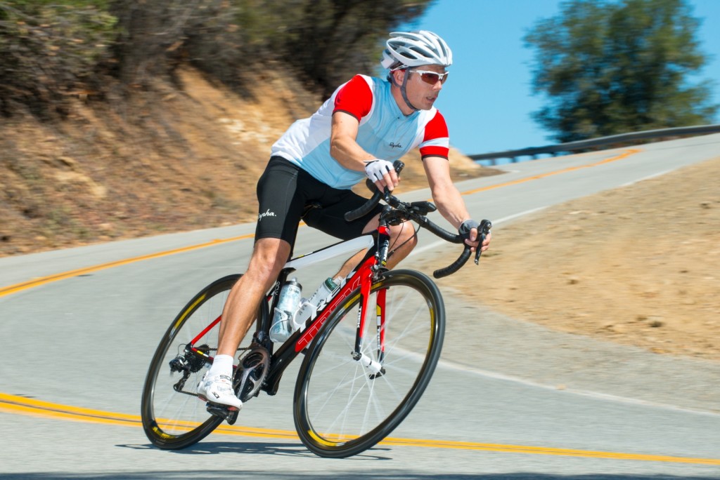 James switched from mountain biking to road biking a year ago and is now keeping up with L.A.s elite bicyclists on the roads.